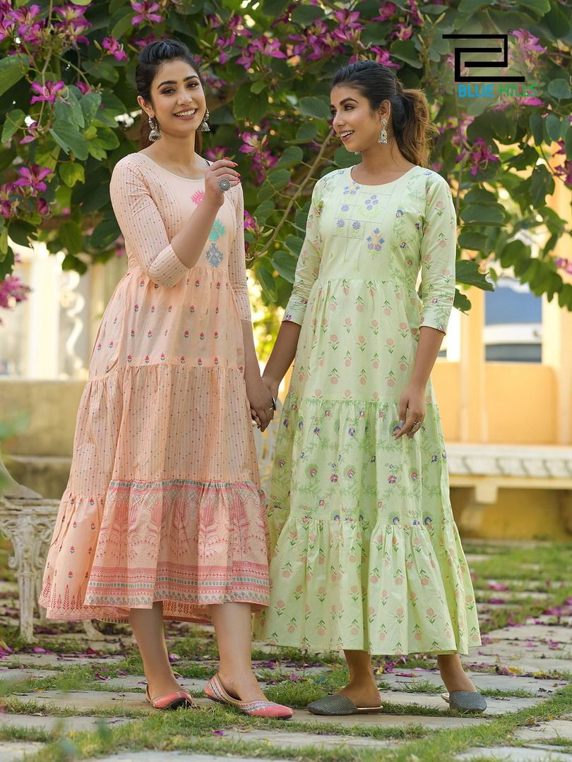 Blue Hills Livik 11 Heavy Cotton Fancy Festive Wear Designer Anarkali Kurti Collection